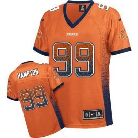 Nike Chicago Bears #99 Dan Hampton Orange Alternate Womens Stitched NFL Elite Drift Fashion Jersey