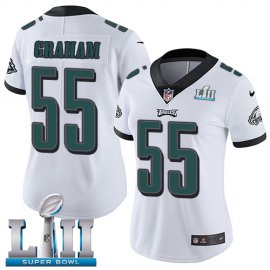 Nike Philadelphia Eagles #55 Brandon Graham White Super Bowl LII Womens Stitched NFL Vapor Untouchable Limited Jersey