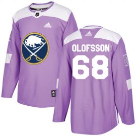 Adidas Buffalo Sabres #68 Victor Olofsson Purple Authentic Fights Cancer Stitched Youth NHL Jersey