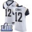 Nike Los Angeles Rams #12 Brandin Cooks White Super Bowl LIII Bound Mens Stitched NFL Vapor Untouchable Elite Jersey