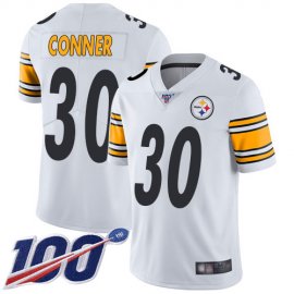 Nike Pittsburgh Steelers #30 James Conner White Mens Stitched NFL 100th Season Vapor Limited Jersey