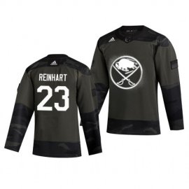 Buffalo Sabres #23 Sam Reinhart Adidas 2019 Veterans Day Mens Authentic Practice NHL Jersey Camo