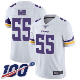 Nike Minnesota Vikings #55 Anthony Barr White Mens Stitched NFL 100th Season Vapor Limited Jersey