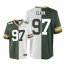 Nike Green Bay Packers #97 Kenny Clark Green/White Mens Stitched NFL Elite Split Jersey
