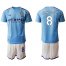 Manchester City #8 Gundogan Home Soccer Club Jersey