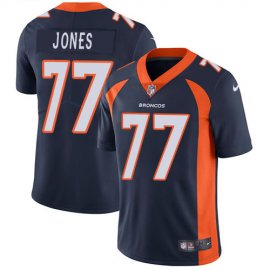Nike Denver Broncos #77 Sam Jones Navy Blue Alternate Mens Stitched NFL Vapor Untouchable Limited Jersey
