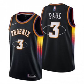 Phoenix Phoenix Suns #3 Chris Paul Mens Nike Black 2021/22 Swingman NBA Jersey – City Edition Mens