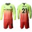 Manchester City #21 Silva Third Long Sleeves Soccer Club Jersey