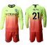 Manchester City #21 Silva Third Long Sleeves Soccer Club Jersey