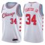 Youth Nike Chicago Bulls #34 Wendell Carter Jr. White NBA Swingman City Edition Jersey