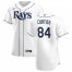 Tampa Bay Rays #84 John Curtiss Mens Nike White Home 2020 Authentic Player MLB Jersey