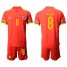 Wales #8 Wilson Red Home Soccer Club Jersey