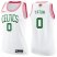 Nike Boston Celtics #0 Jayson Tatum White/Pink Womens 2022 NBA Finals Swingman Fashion Jersey Womens