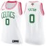 Nike Boston Celtics #0 Jayson Tatum White/Pink Womens 2022 NBA Finals Swingman Fashion Jersey Womens