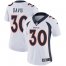 Nike Denver Broncos #30 Terrell Davis White Womens Stitched NFL Vapor Untouchable Limited Jersey