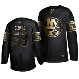 Adidas New York Islanders #53 Casey Cizikas Mens 2019 Black Golden Edition Authentic Stitched NHL Jersey