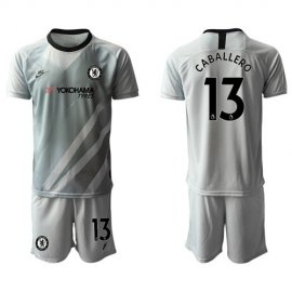 Chelsea #13 Caballero Grey Goalkeeper Soccer Club Jersey