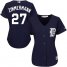 Detroit Tigers #27 Jordan Zimmermann Navy Blue Alternate Womens Stitched MLB Jersey