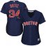 Boston Red Sox #34 David Ortiz Navy Blue Alternate 2018 World Series Champions Womens Stitched MLB Jersey