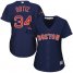 Boston Red Sox #34 David Ortiz Navy Blue Alternate 2018 World Series Champions Womens Stitched MLB Jersey