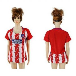 Womens Atletico Madrid Blank Home Soccer Club Jersey