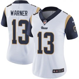 Nike Los Angeles Rams #13 Kurt Warner White Womens Stitched NFL Vapor Untouchable Limited Jersey