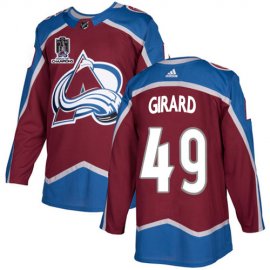 Adidas Colorado Avalanche #49 Samuel Girard Burgundy 2022 Stanley Cup Champions Burgundy Home Authentic Stitched NHL Jersey Mens