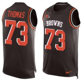 Nike Cleveland Browns #73 Joe Thomas Brown Team Color Mens Stitched NFL Limited Tank Top Jersey