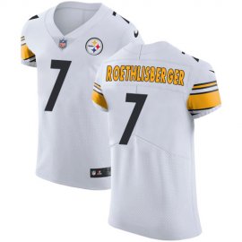 Nike Pittsburgh Steelers #7 Ben Roethlisberger White Mens Stitched NFL Vapor Untouchable Elite Jersey
