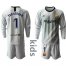 Barcelona #1 Ter Stegen Grey Goalkeeper Long Sleeves Kid Soccer Club Jersey