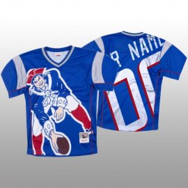 NFL New England Patriots Custom Blue Mens Mitchell & Nell Big Face Fashion Limited NFL Jersey