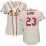 St.Louis Cardinals #23 Marcell Ozuna Cream Alternate Womens Stitched MLB Jersey