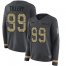 Nike Los Angeles Chargers #99 Jerry Tillery Anthracite Salute to Service Womens Stitched NFL Limited Therma Long Sleeve Jersey