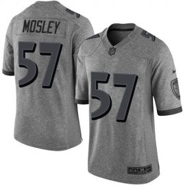Nike Baltimore Ravens #57 C.J. Mosley Gray Mens Stitched NFL Limited Gridiron Gray Jersey