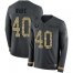 Nike Indianapolis Colts #40 Spencer Ware Anthracite Salute to Service Mens Stitched NFL Limited Therma Long Sleeve Jersey