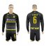 Dortmund #6 Bender Away Long Sleeves Soccer Club Jersey