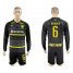 Dortmund #6 Bender Away Long Sleeves Soccer Club Jersey