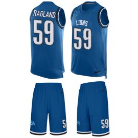 Nike Detroit Lions #59 Reggie Ragland Blue Team Color Mens Stitched NFL Limited Tank Top Suit Jersey