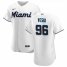 Miami Marlins #96 Alex Vesia Mens Nike White Home 2020 Authentic Player MLB Jersey