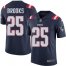 Nike New England Patriots #25 Terrence Brooks Navy Blue Mens Stitched NFL Limited Rush Jersey