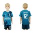 Real Madrid #12 Marcelo Sec Away Kid Soccer Club Jersey