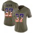 Nike Miami Dolphins #37 Myles Gaskin Olive/USA Flag Womens Stitched NFL Limited 2017 Salute To Service Jersey