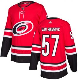 Adidas Carolina Hurricanes #57 Trevor Van Riemsdyk Red Home Authentic Stitched NHL Jersey