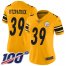 Nike Pittsburgh Steelers #39 Minkah Fitzpatrick Gold Womens Stitched NFL Limited Inverted Legend 100th Season Jersey