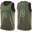 Mens Nike Boston Celtics #2 Red Auerbach Green Salute to Service NBA Swingman Jersey