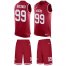 Nike San Francisco 49ers #99 DeForest Buckner Red Team Color Mens Stitched NFL Limited Tank Top Suit Jersey