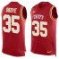 Nike Kansas City Chiefs #35 Christian Okoye Red Team Color Mens Stitched NFL Limited Tank Top Jersey