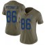 Nike Indianapolis Colts #86 Michael Pittman Jr. Olive Womens Stitched NFL Limited 2017 Salute To Service Jersey