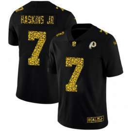 Washington Football Team #7 Dwayne Haskins Jr Mens Nike Leopard Print Fashion Vapor Limited NFL Jersey Black