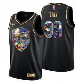 Cleveland Cleveland Cavaliers #99 Tacko Fall Mens Golden Edition Diamond Logo 2021/22 Swingman Jersey – Black Mens